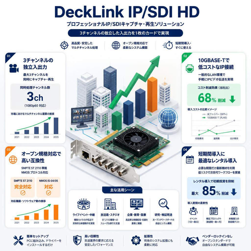 DeckLink IP/SDI HD セールスポイント