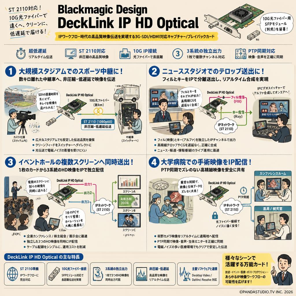 Blackmagic Design DeckLink IP HD Optical 用途