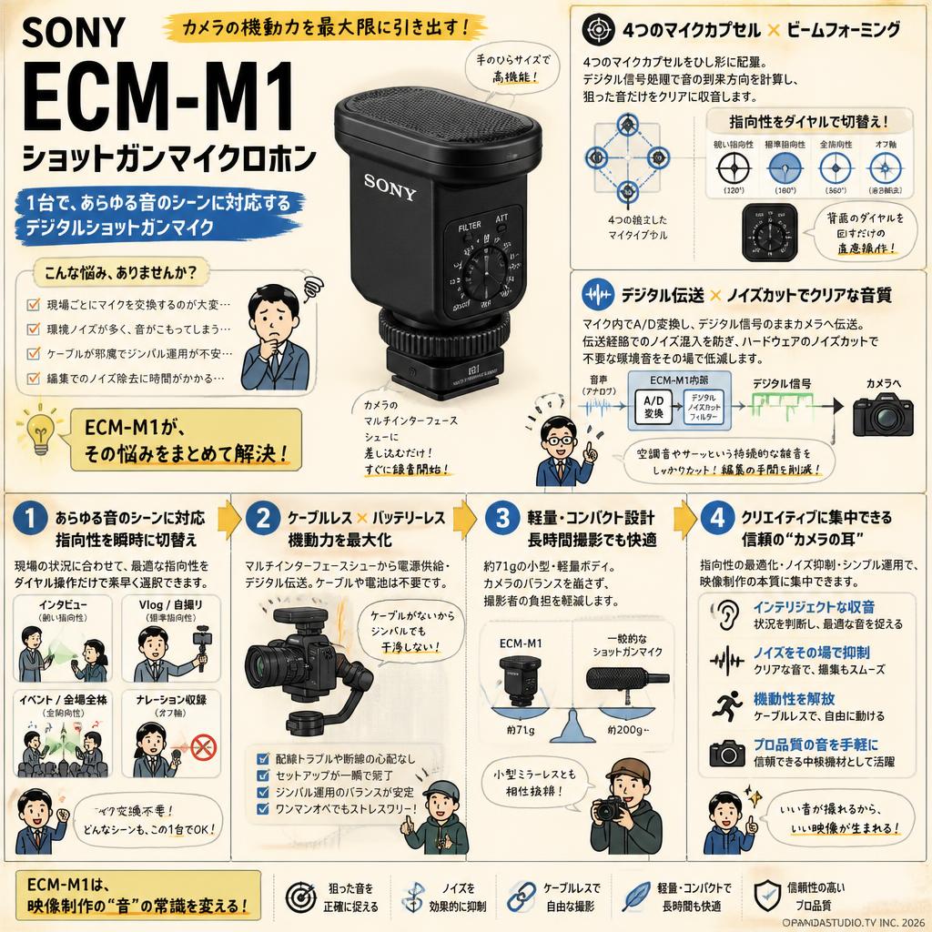 SONY  ECM-M1 ショットガンマイクロホン 概要