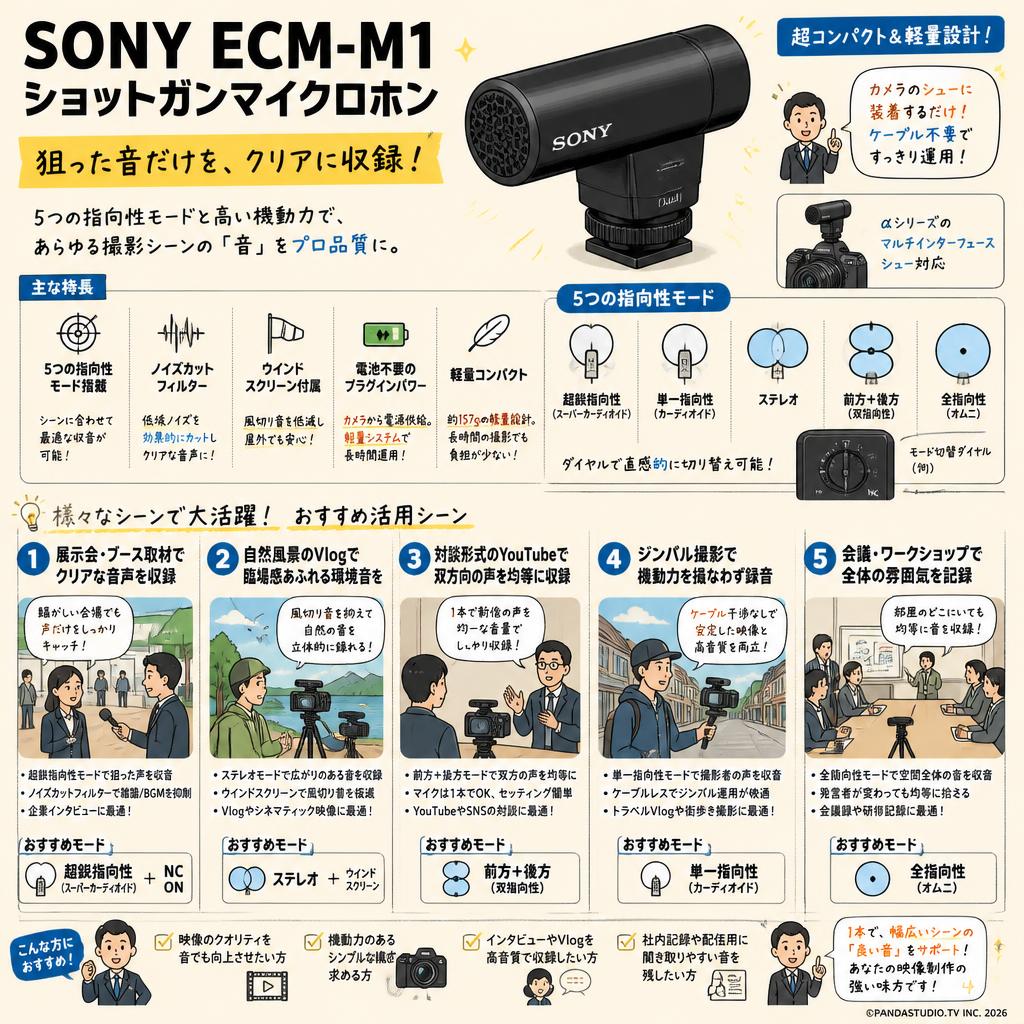 SONY  ECM-M1 ショットガンマイクロホン 用途