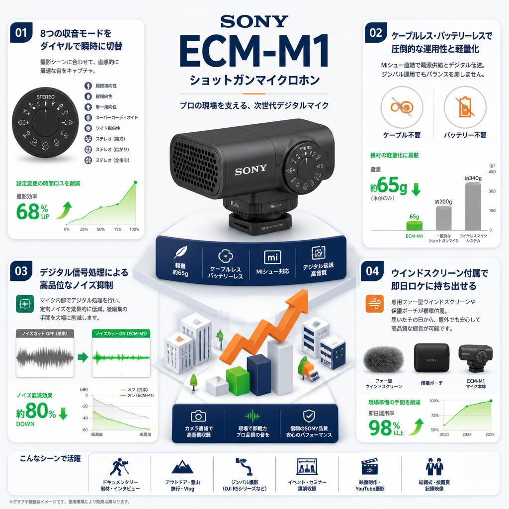 SONY  ECM-M1 ショットガンマイクロホン セールスポイント