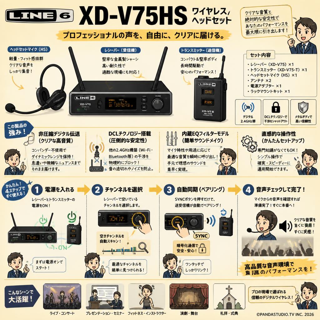 Line6 XD-V75HS ワイヤレス/ヘッドセット 概要