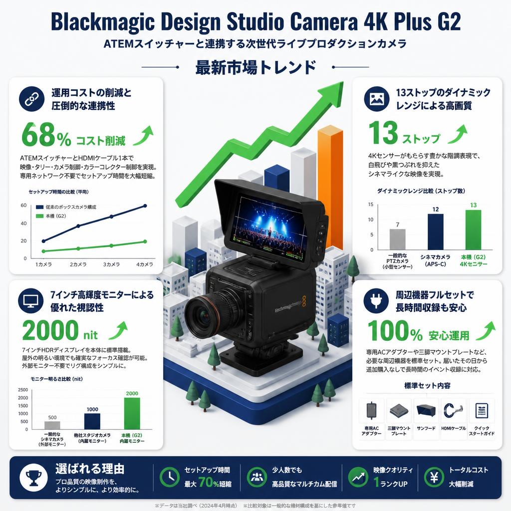 Blackmagic Design Studio Camera 4K Plus G2 セールスポイント
