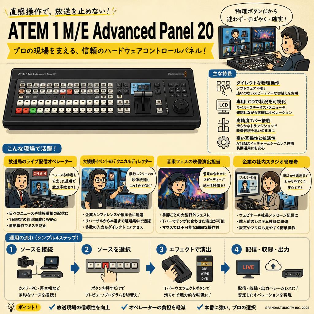 Blackmagic Design ATEM 1 M/E Advanced Panel 20 おもな対象のお客様