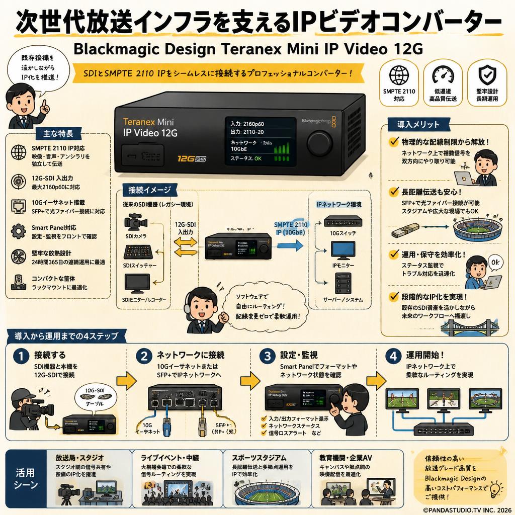 Blackmagic Design Teranex Mini IP Video 12G 概要