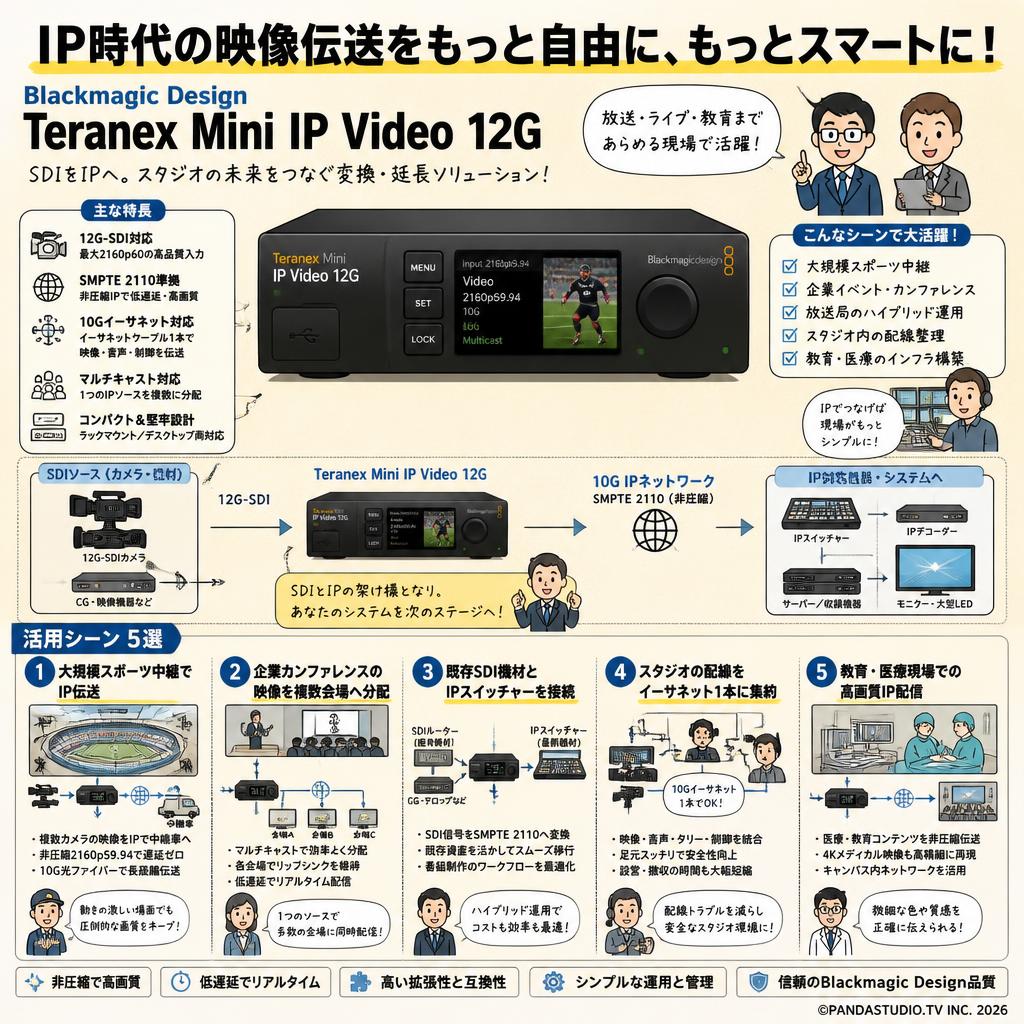 Blackmagic Design Teranex Mini IP Video 12G 用途