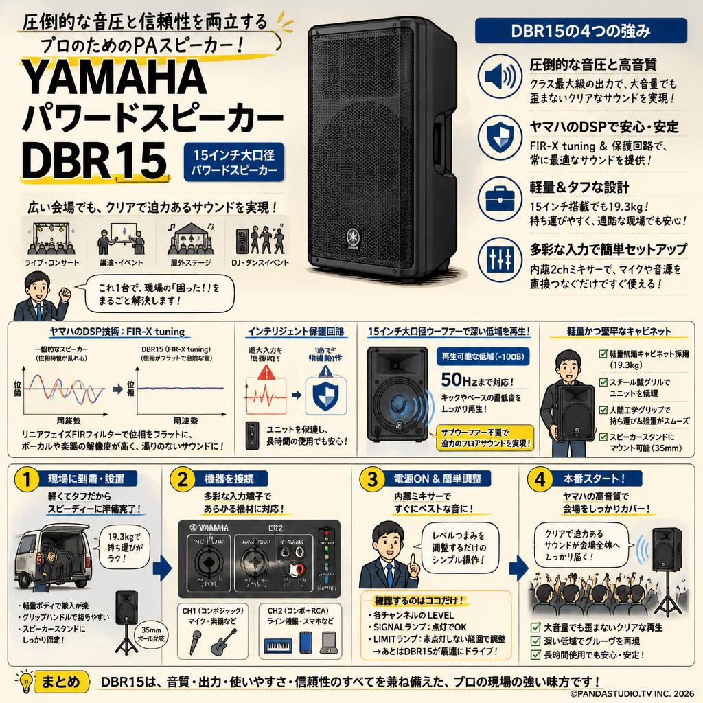 YAMAHA パワードスピーカーDBR15 概要