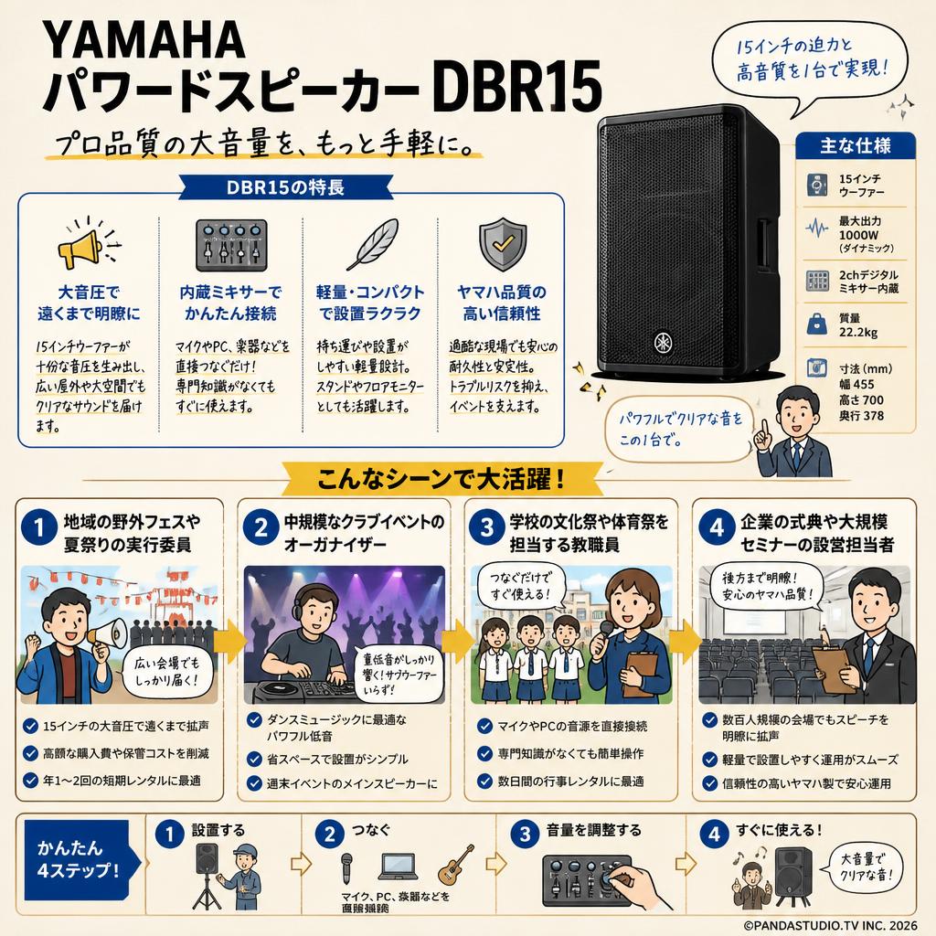 YAMAHA パワードスピーカーDBR15 おもな対象のお客様