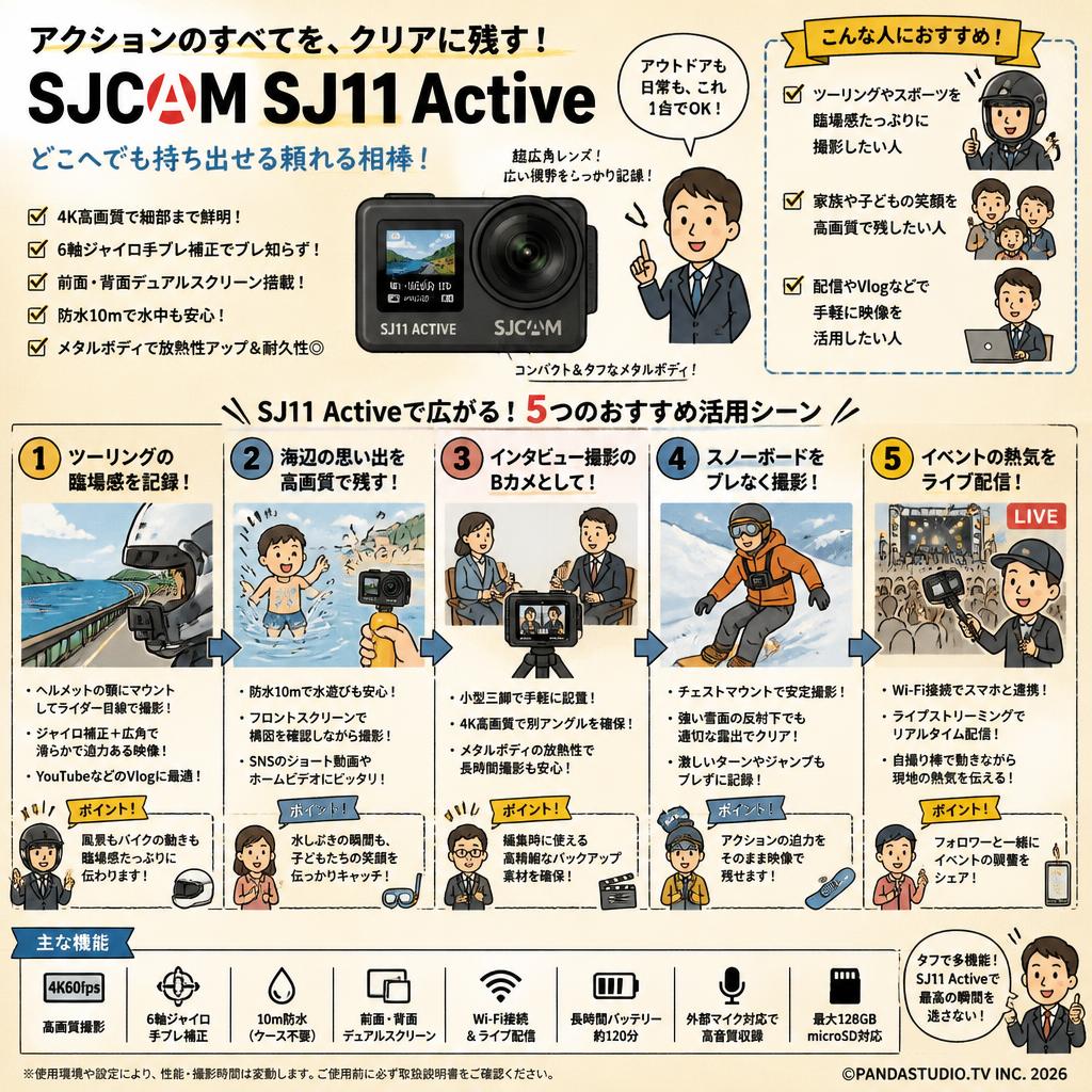 SJCAM SJ11 Active 用途
