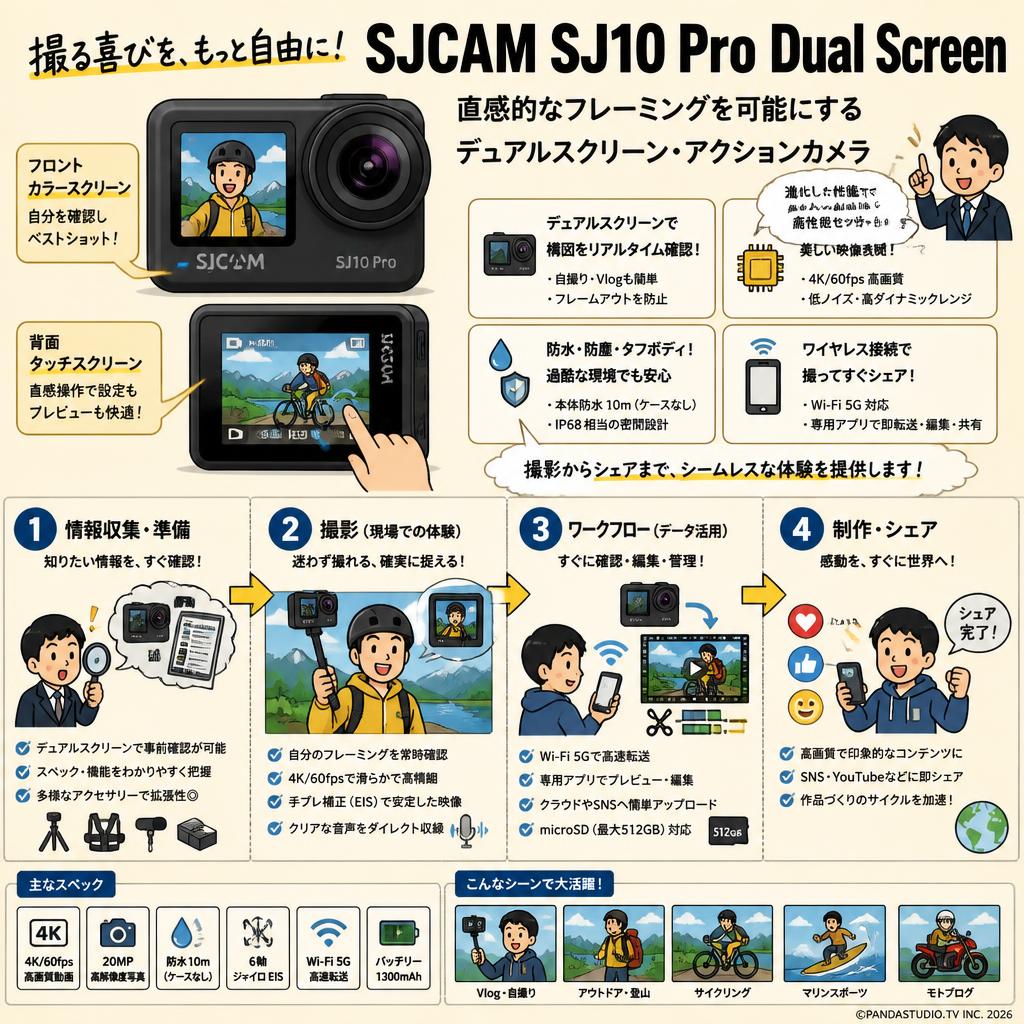SJCAM SJ10 Pro Dual Screen 概要