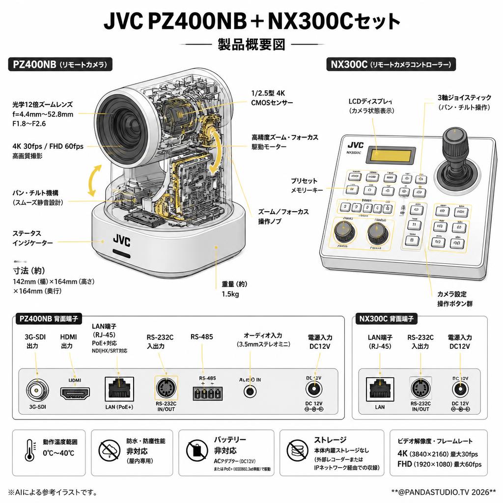 JVC PZ400NB＋NX300Cセット スペック
