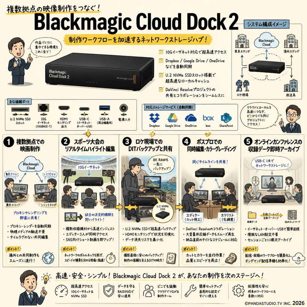 Blackmagic Cloud Dock 2 用途