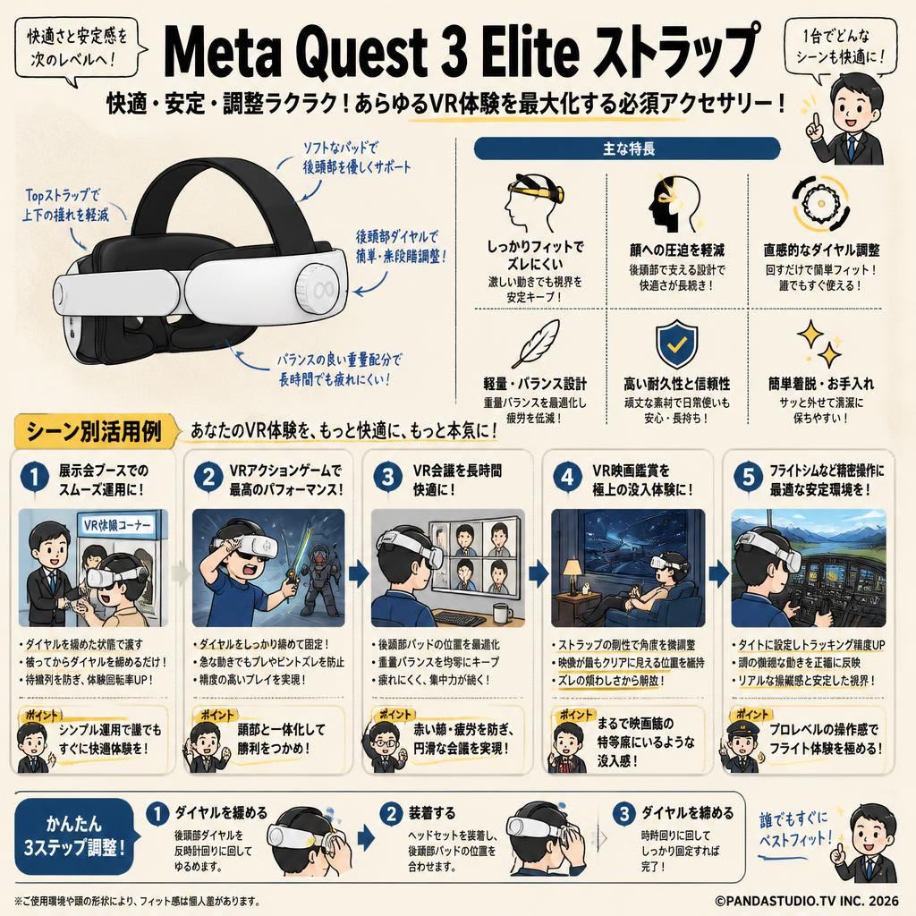 Meta Quest 3 Elite ストラップ 用途
