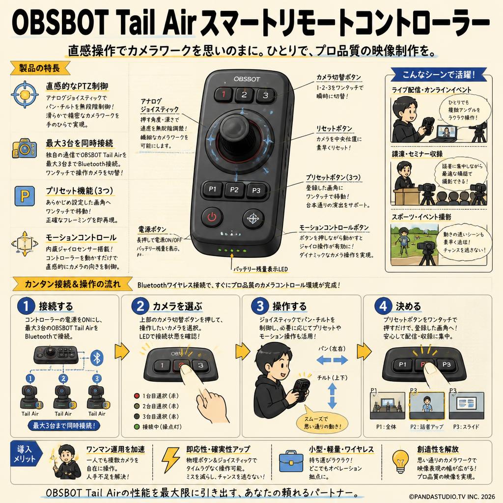 OBSBOT Tail Airスマートリモートコントローラー 概要