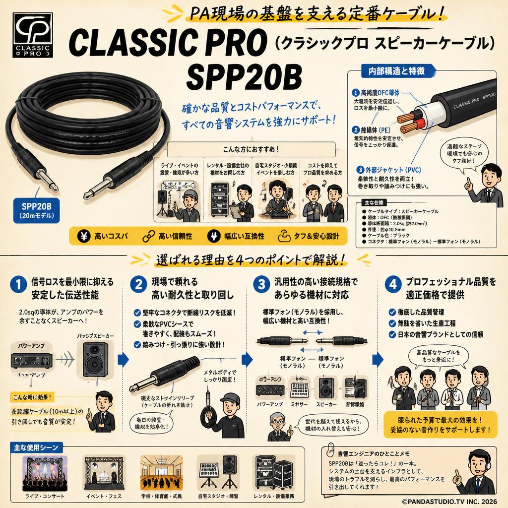 CLASSIC PRO (クラシックプロ スピーカーケーブル) SPP20B 概要
