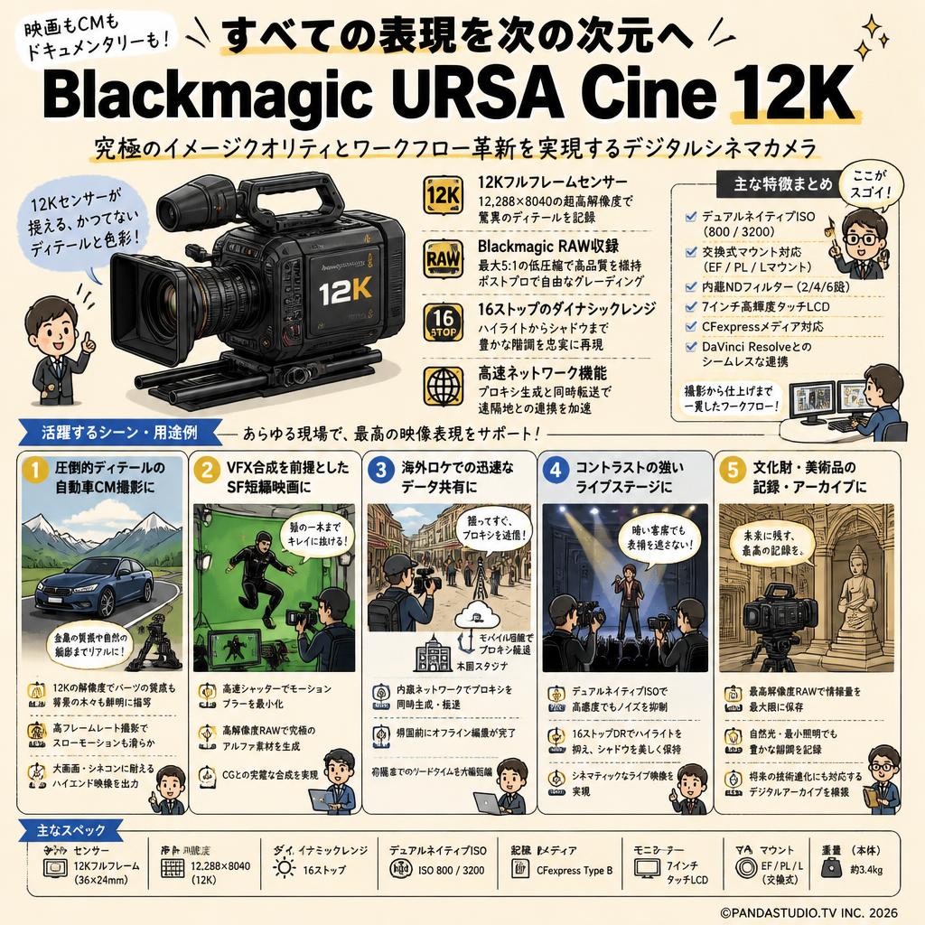 Blackmagic URSA Cine 12K 用途