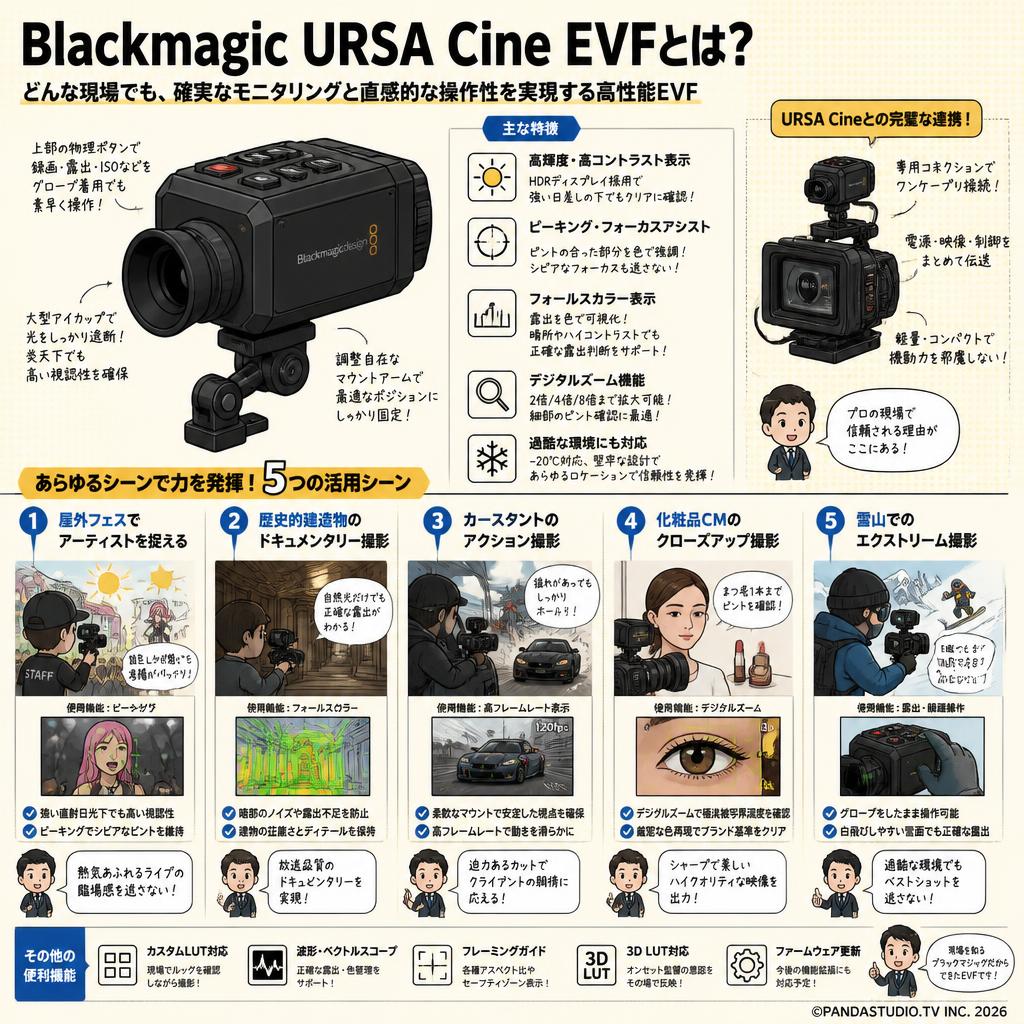 Blackmagic URSA Cine EVF 用途