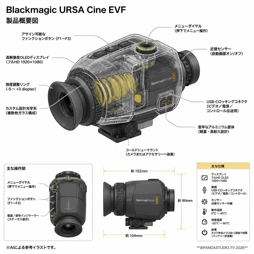 Blackmagic URSA Cine EVF スペック