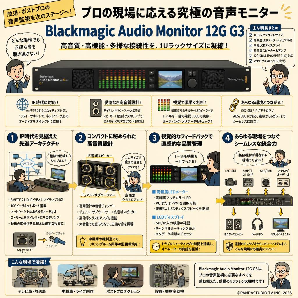 Blackmagic Audio Monitor 12G G3 概要