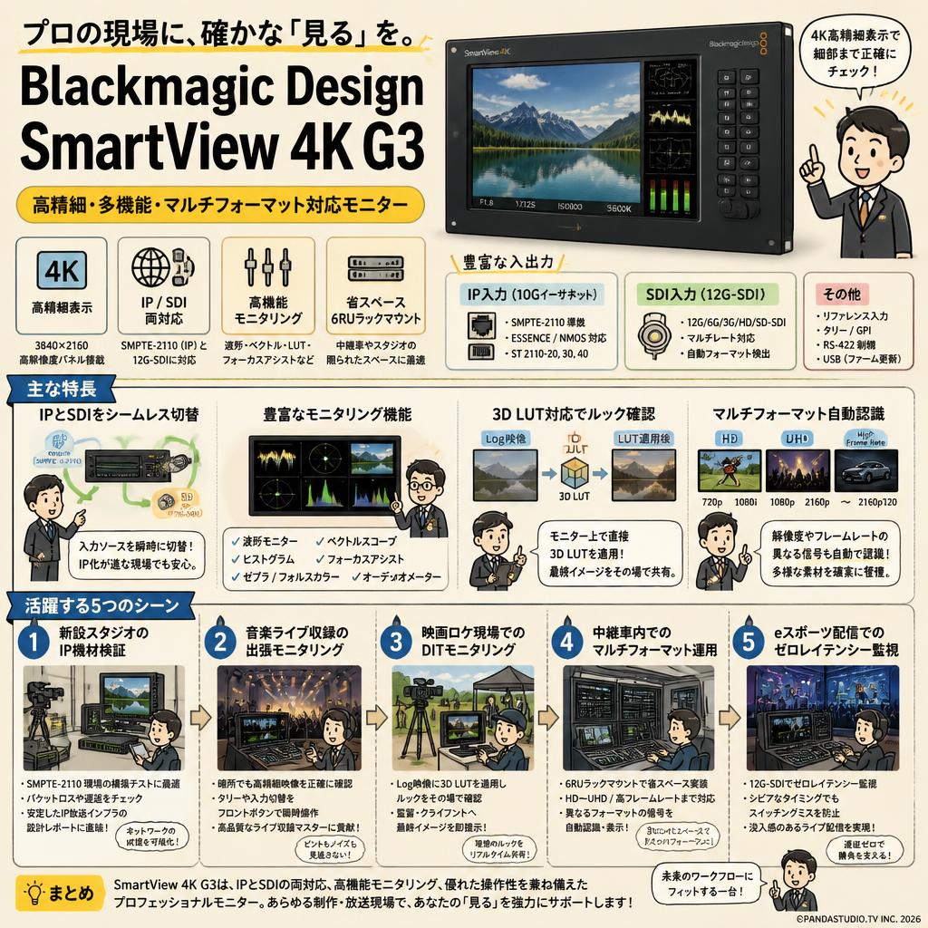 Blackmagic Design SmartView 4K G3 用途
