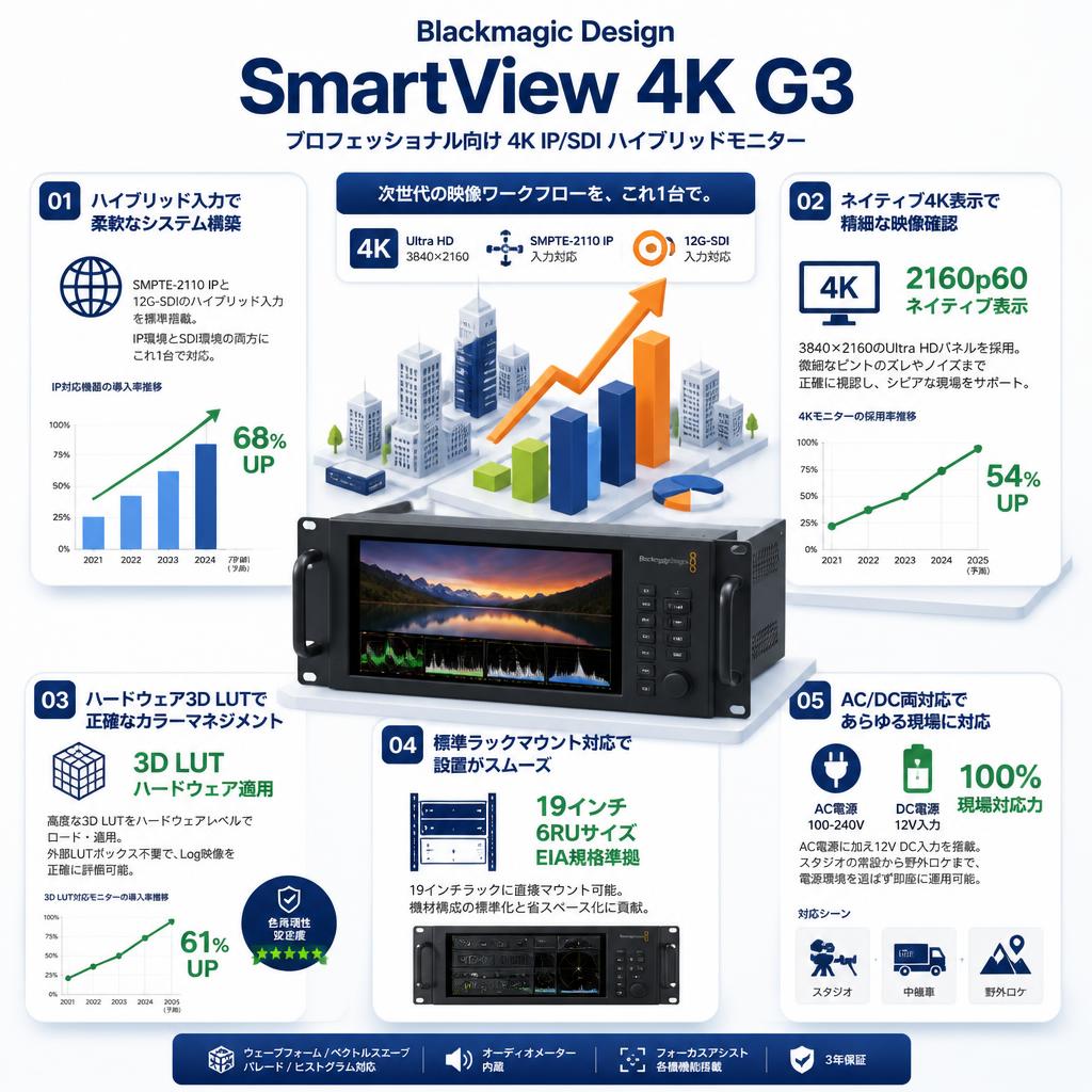 Blackmagic Design SmartView 4K G3 セールスポイント