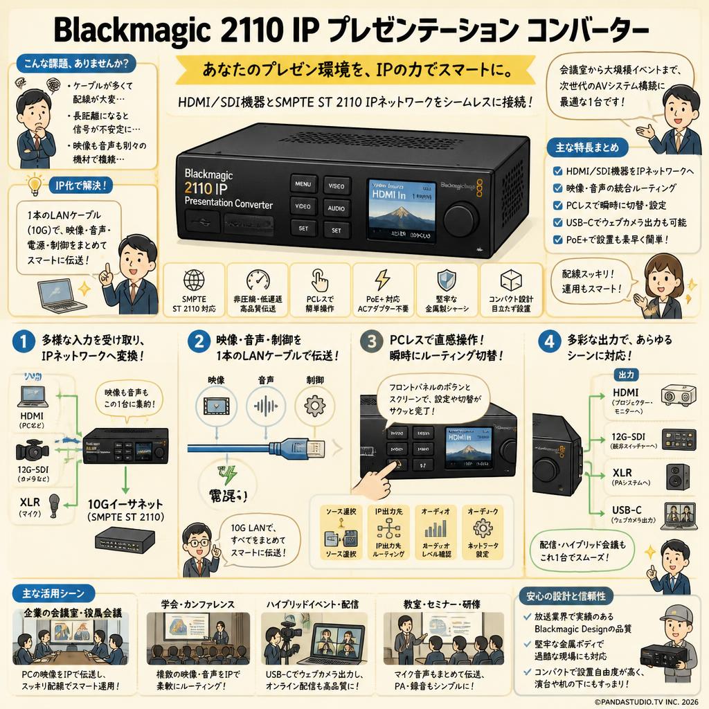 Blackmagic 2110 IP Presentation Converter 概要