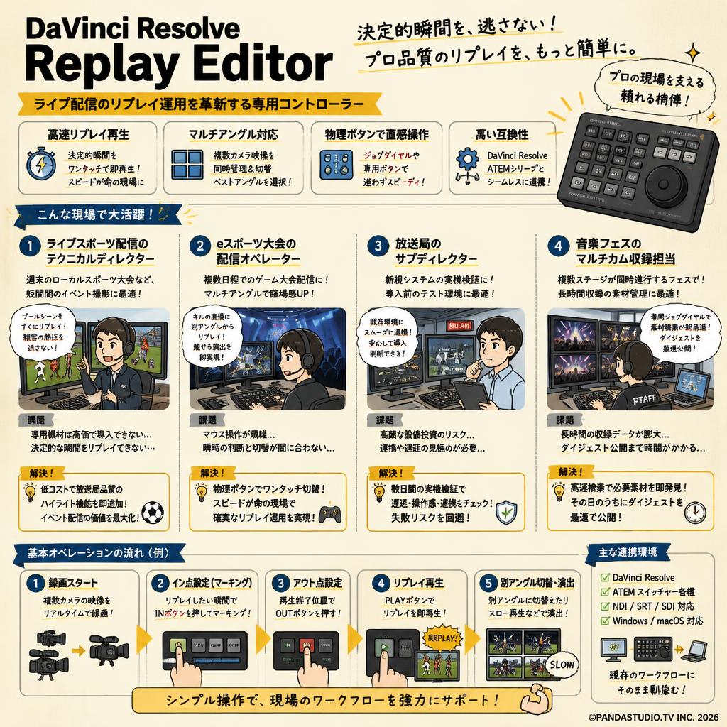 DaVinci Resolve Replay Editor おもな対象のお客様