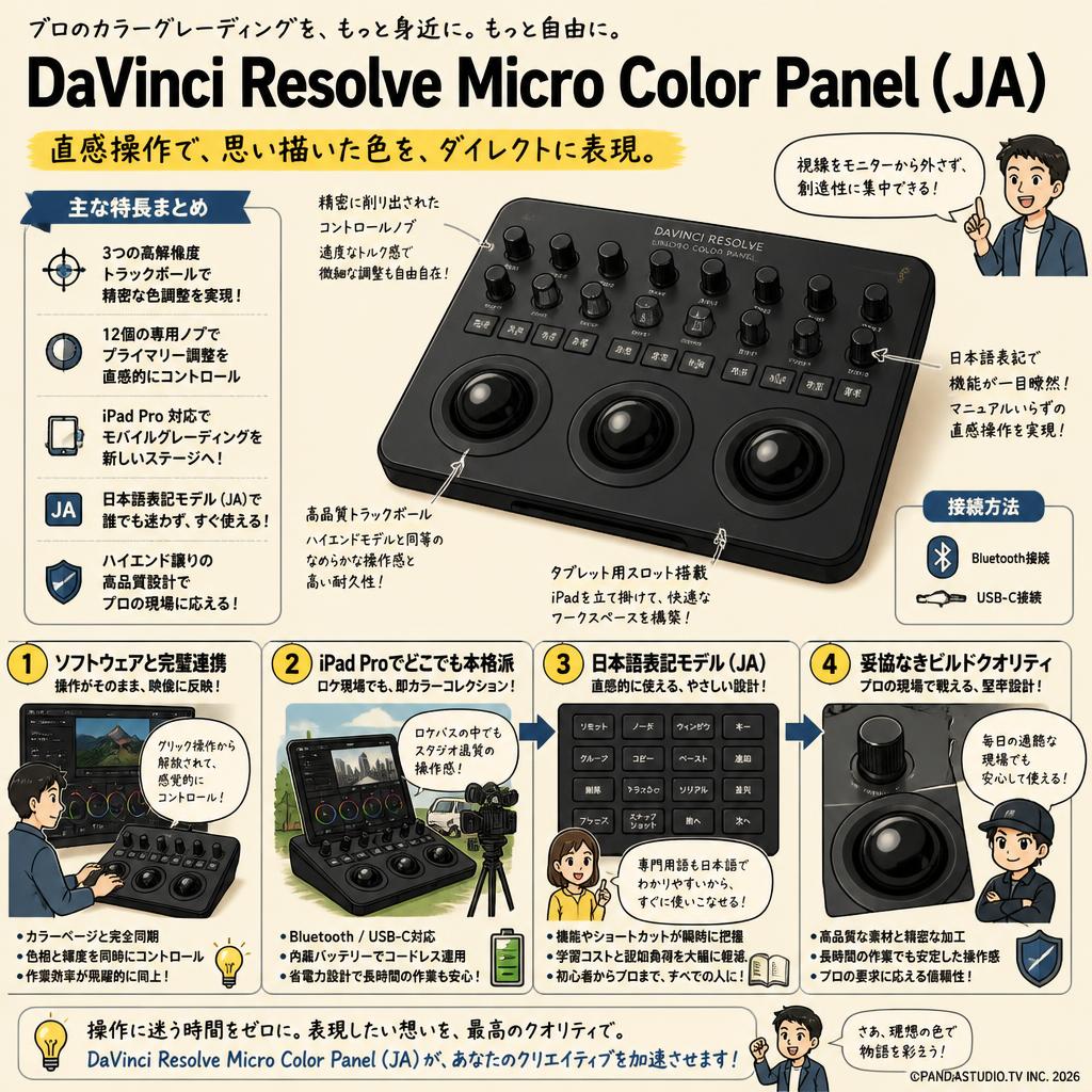 DaVinci Resolve Micro Color Panel（JA） 概要