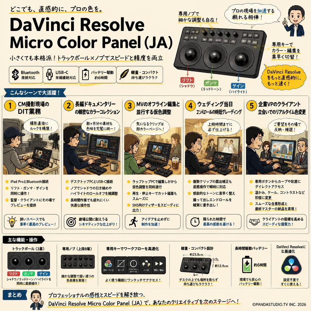 DaVinci Resolve Micro Color Panel（JA） 用途