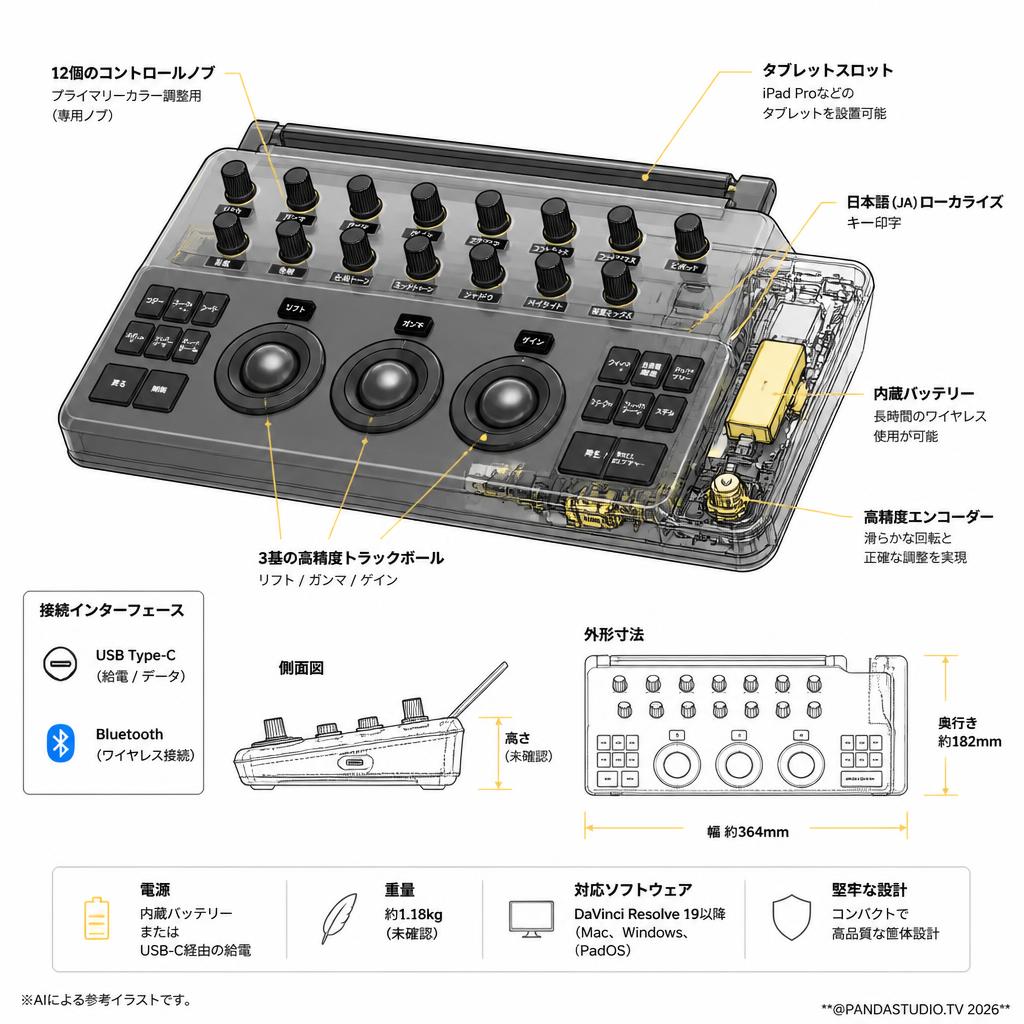 DaVinci Resolve Micro Color Panel（JA） スペック