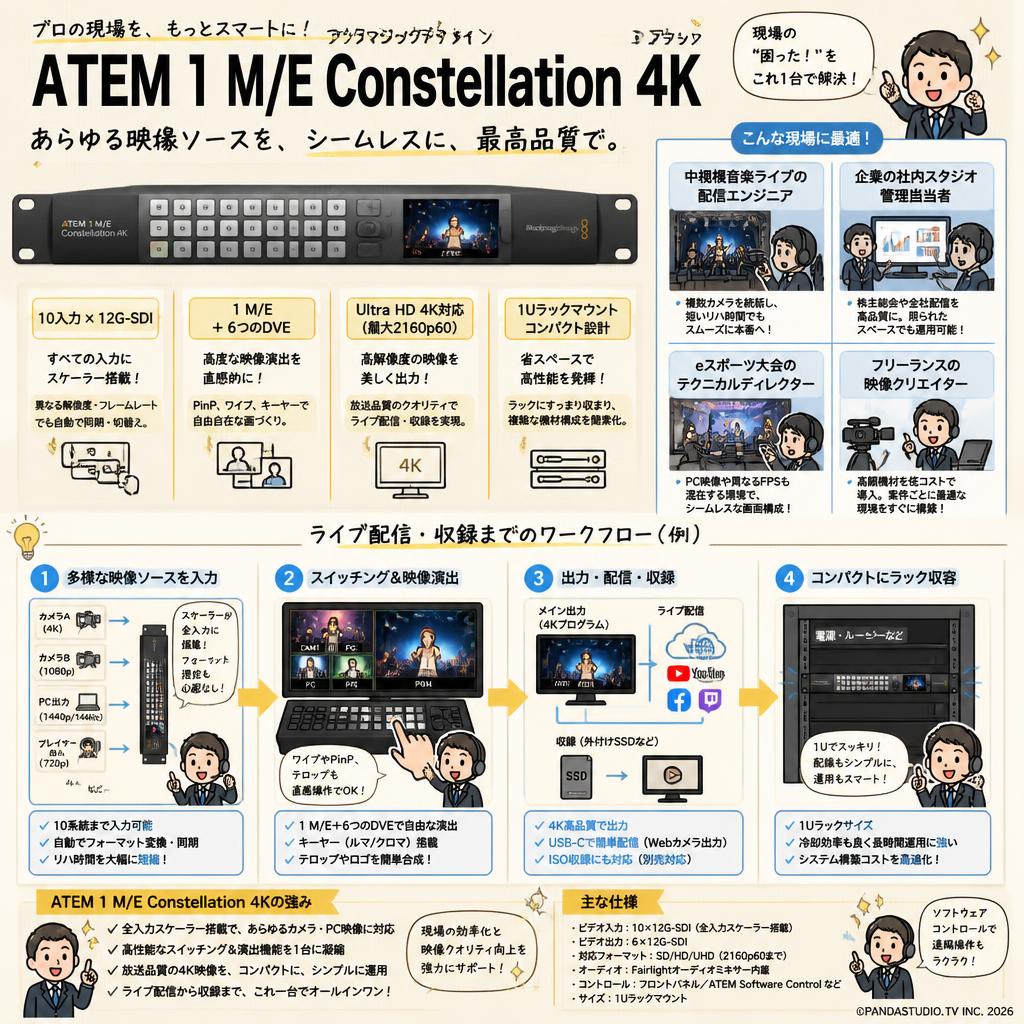 Blackmagic Design ATEM 1 M/E Constellation 4K おもな対象のお客様