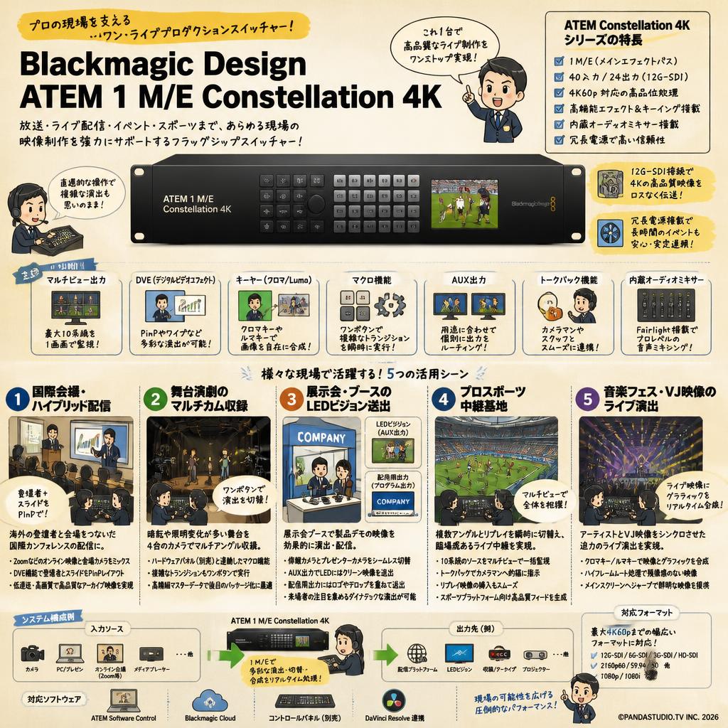 Blackmagic Design ATEM 1 M/E Constellation 4K 用途