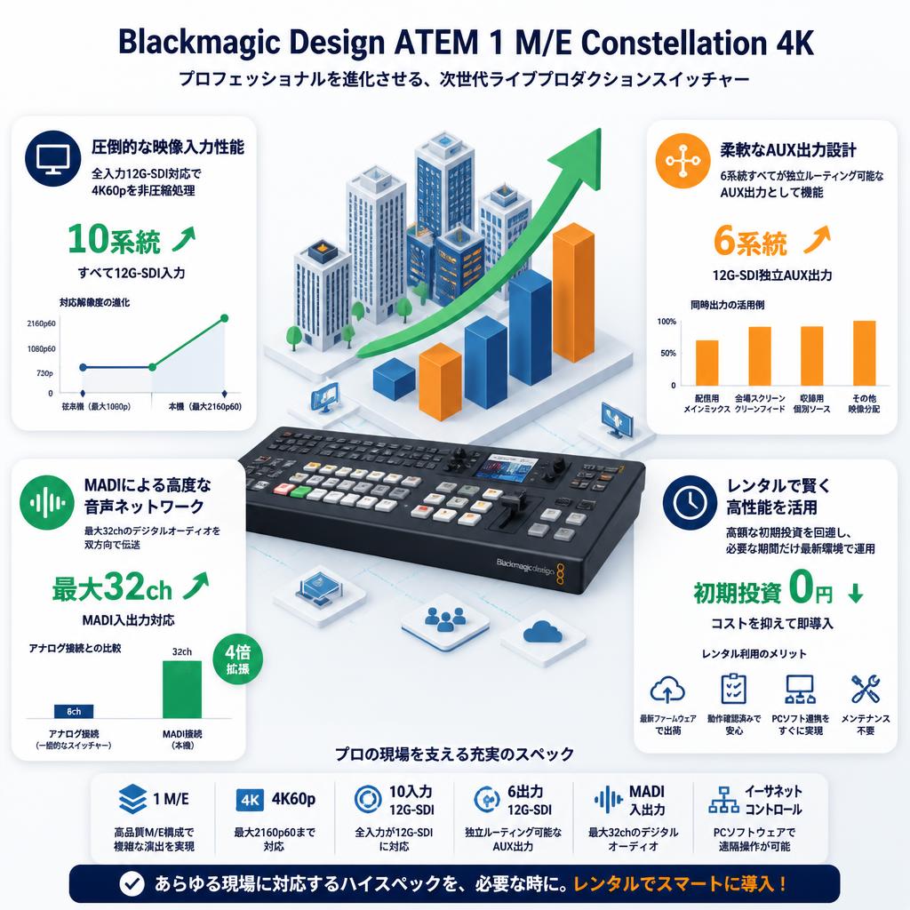 Blackmagic Design ATEM 1 M/E Constellation 4K セールスポイント