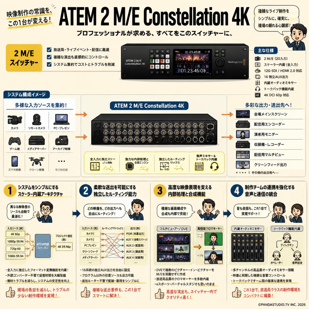 Blackmagic Design ATEM 2 M/E Constellation 4K 概要