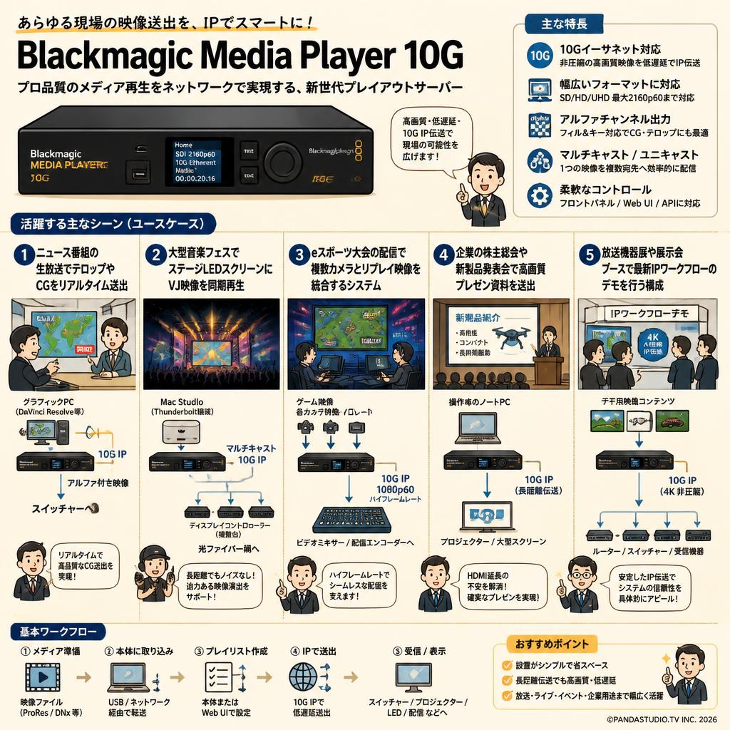 Blackmagic Media Player 10G 用途