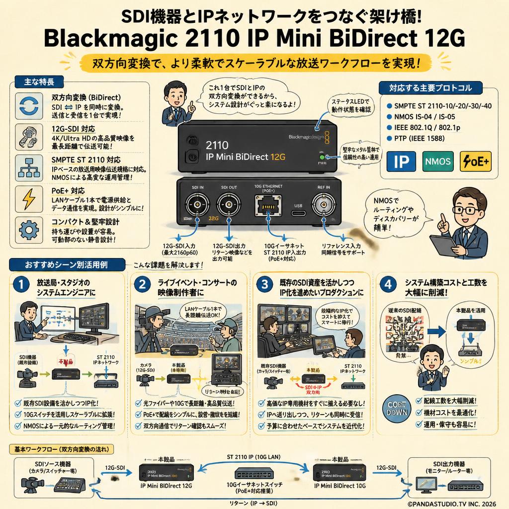 Blackmagic 2110 IP Mini BiDirect 12G おもな対象のお客様