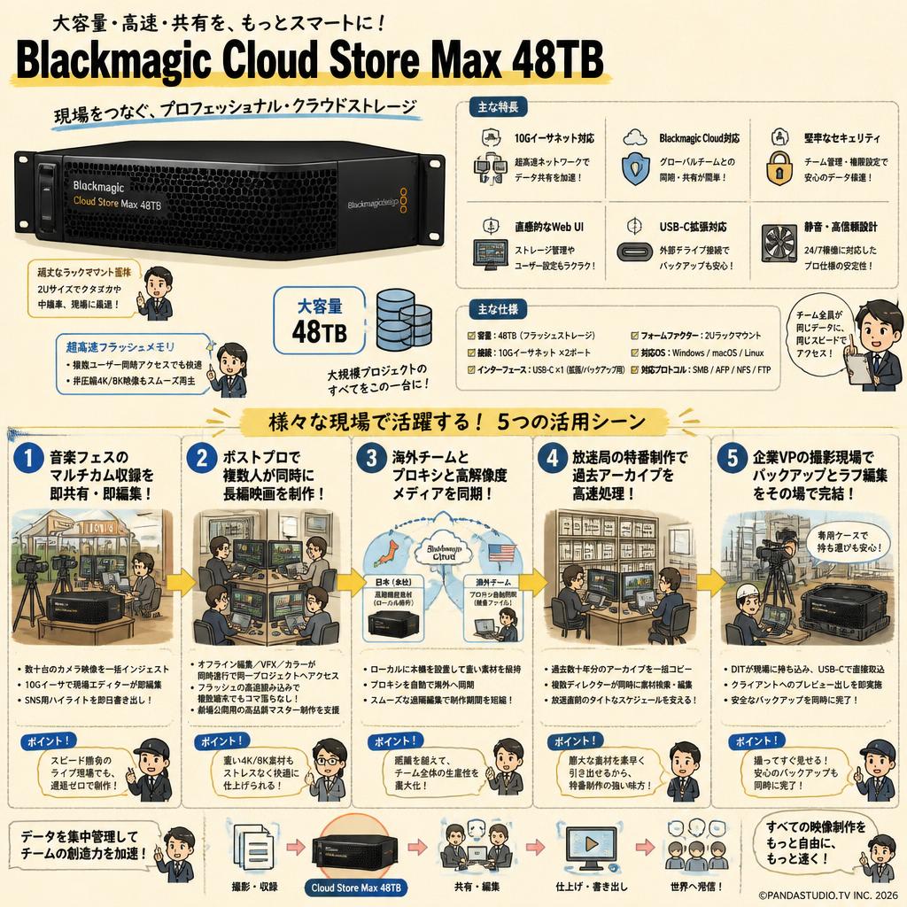 Blackmagic Cloud Store Max 48TB 用途