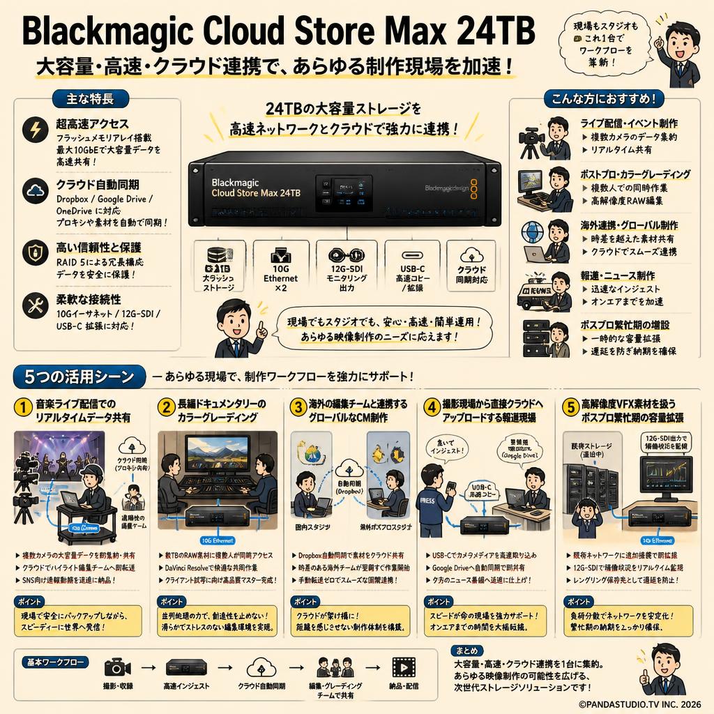 Blackmagic Cloud Store Max 24TB 用途