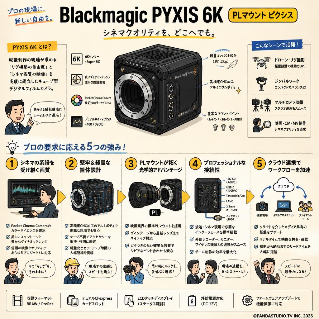 Blackmagic PYXIS 6K  / PLマウント ピクシス 概要