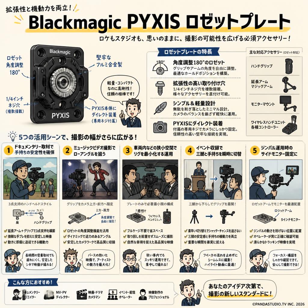 Blackmagic PYXIS Rosette Plate 用途