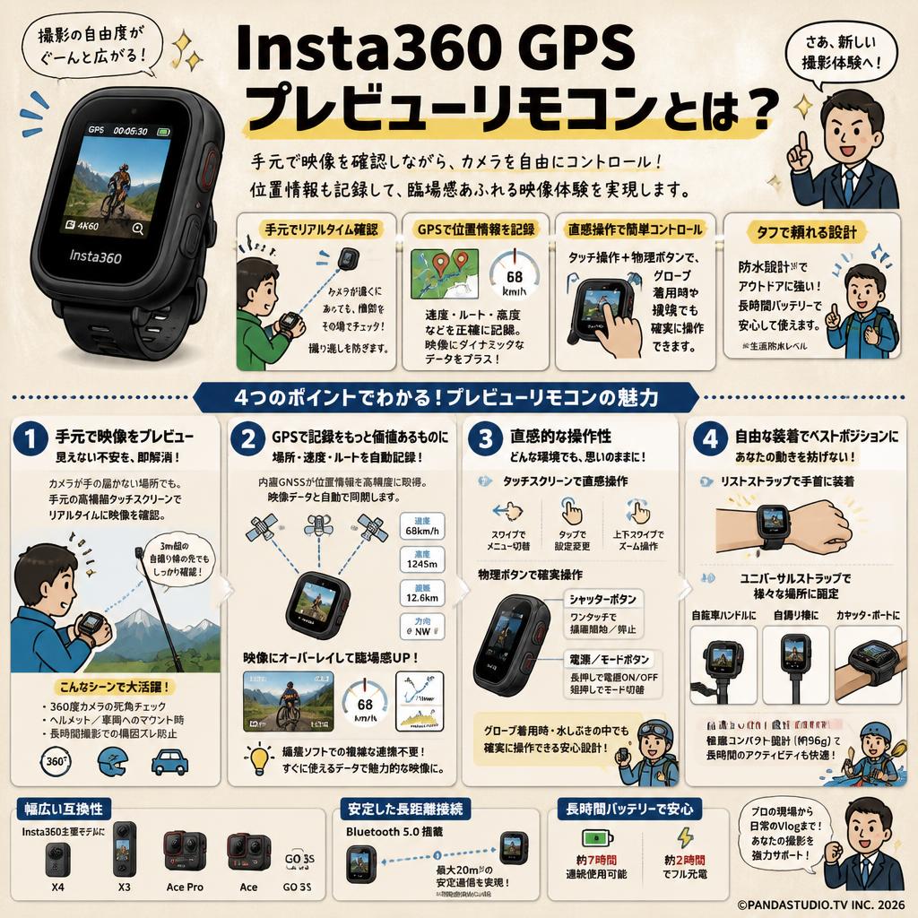 Insta360 GPS プレビューリモコン 概要