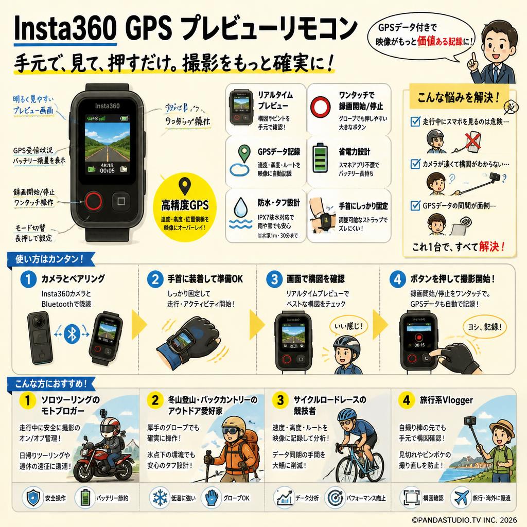 Insta360 GPS プレビューリモコン おもな対象のお客様