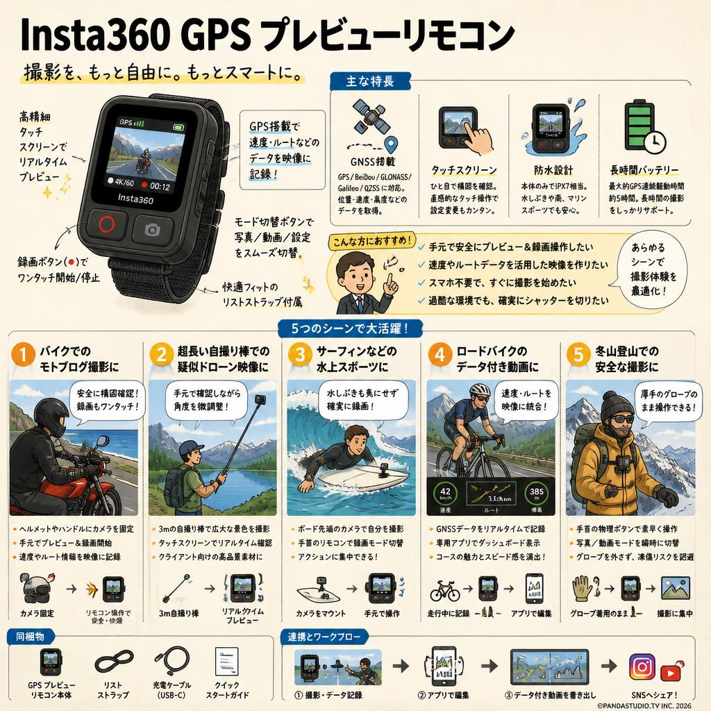 Insta360 GPS プレビューリモコン 用途
