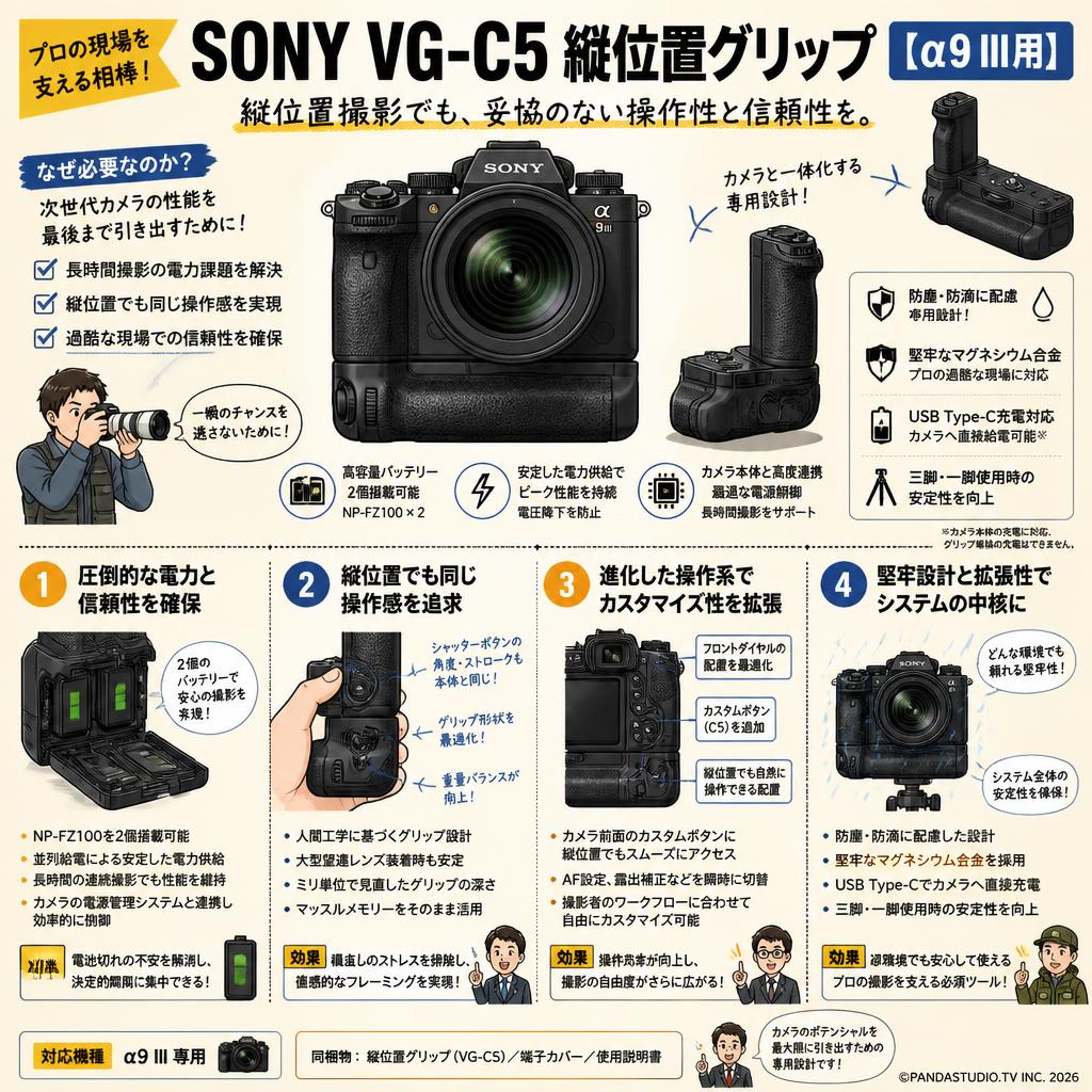 SONY VG-C5 縦位置グリップ 【α9 III用】 概要
