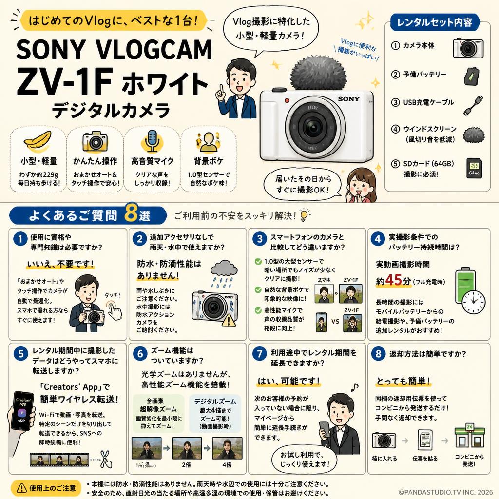 SONY VLOGCAM ZV-1F ホワイト デジタルカメラ FAQ（よくある質問と答え）