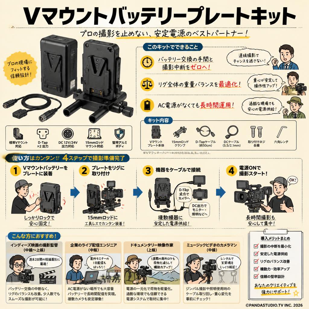 Vマウントバッテリープレートキット おもな対象のお客様