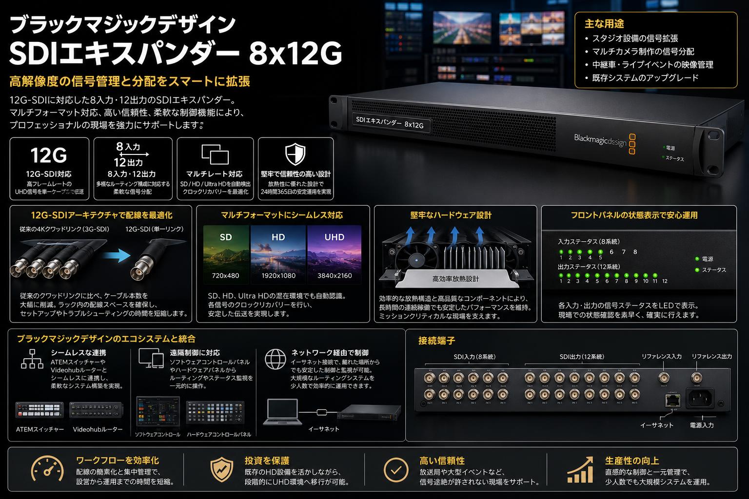 Blackmagic SDI Expander 8x12G 概要