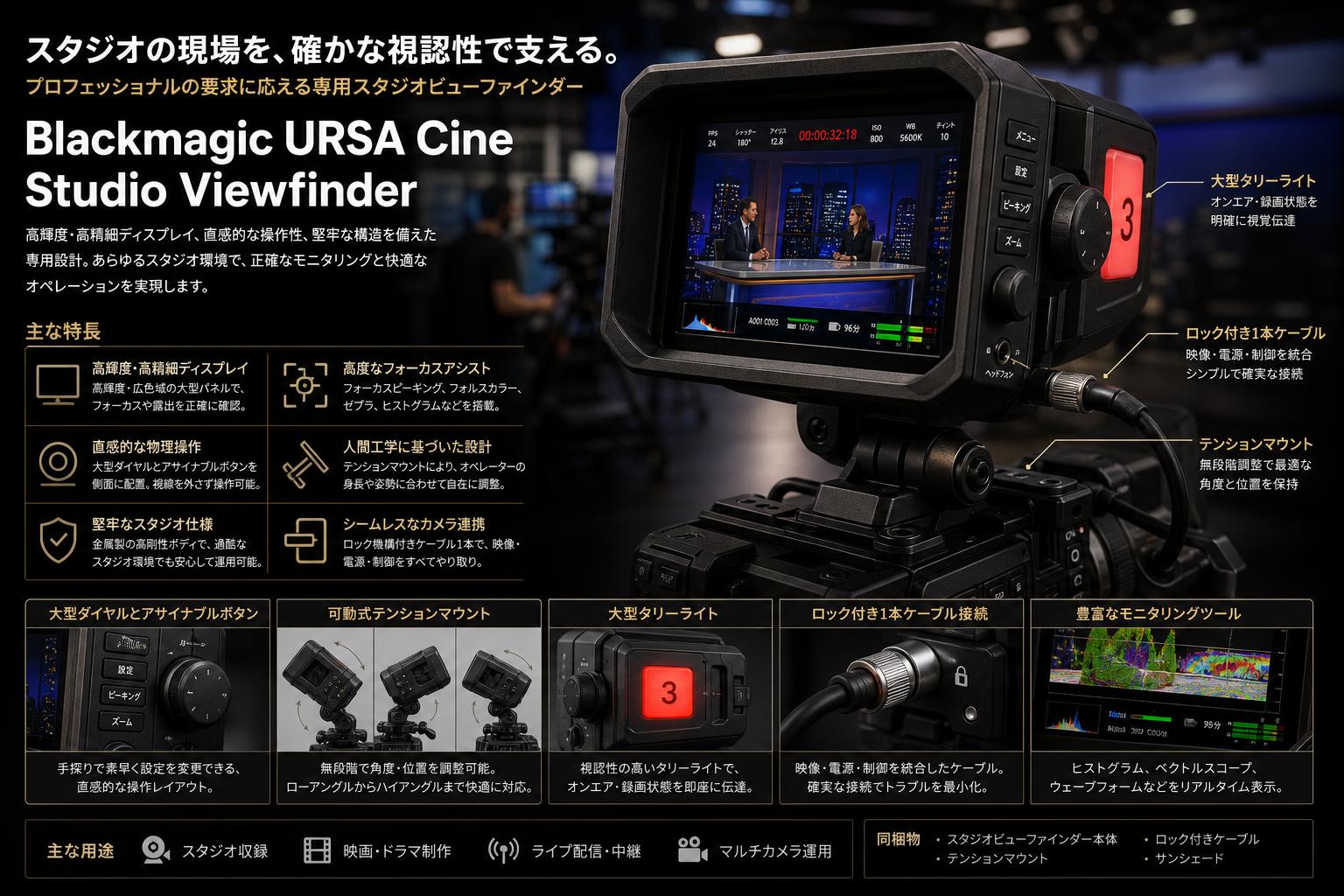 Blackmagic URSA Cine Studio Viewfinder 概要