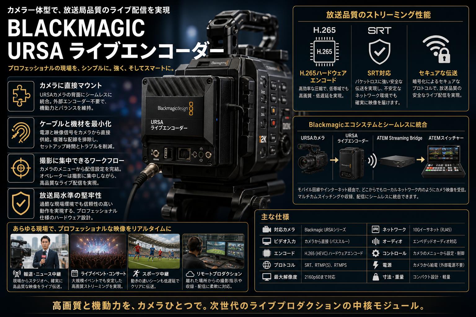 Blackmagic URSA Live Encoder 概要