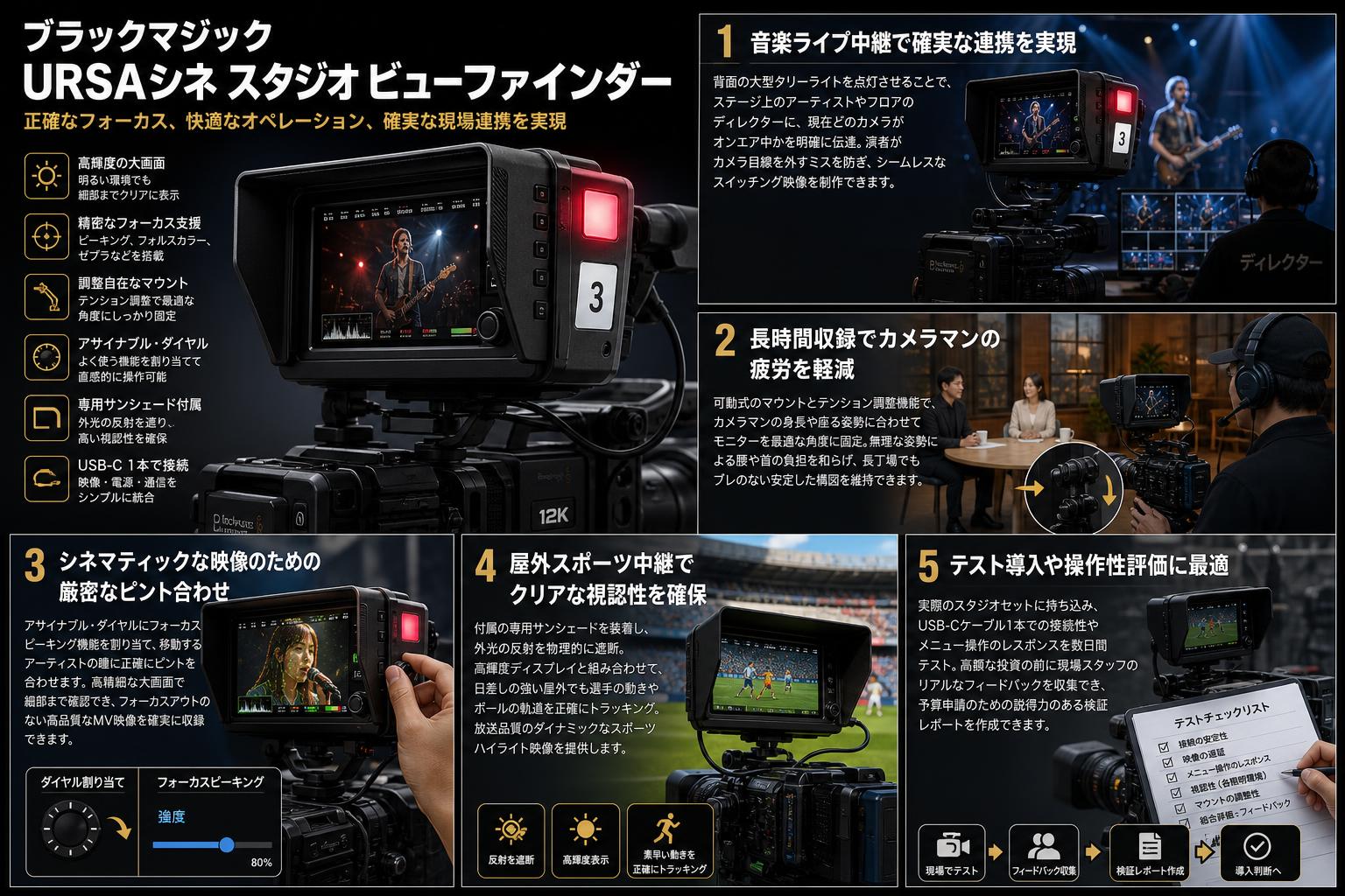 Blackmagic URSA Cine Studio Viewfinder 用途